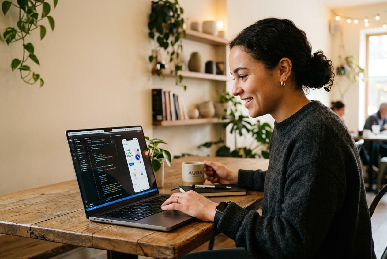 Developer working on laptop representing next generation software tools